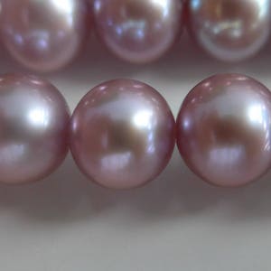 6-6.5mm, True Color Fresh Water Pearl, AAA Natural Mauve Pink Round FreshWater Pearl, Natural Color, P-0103