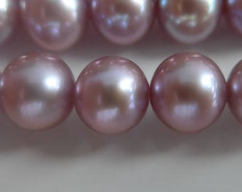 5.5-6.5mm, True Color Fresh Water Pearl, AAA Natural Mauve Pink Round FreshWater Pearl, Natural Color