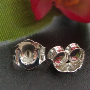 10 pcs, 4.5x5.1mm, 925 Sterlng Silver Premium Ear Nuts, Earrings Back