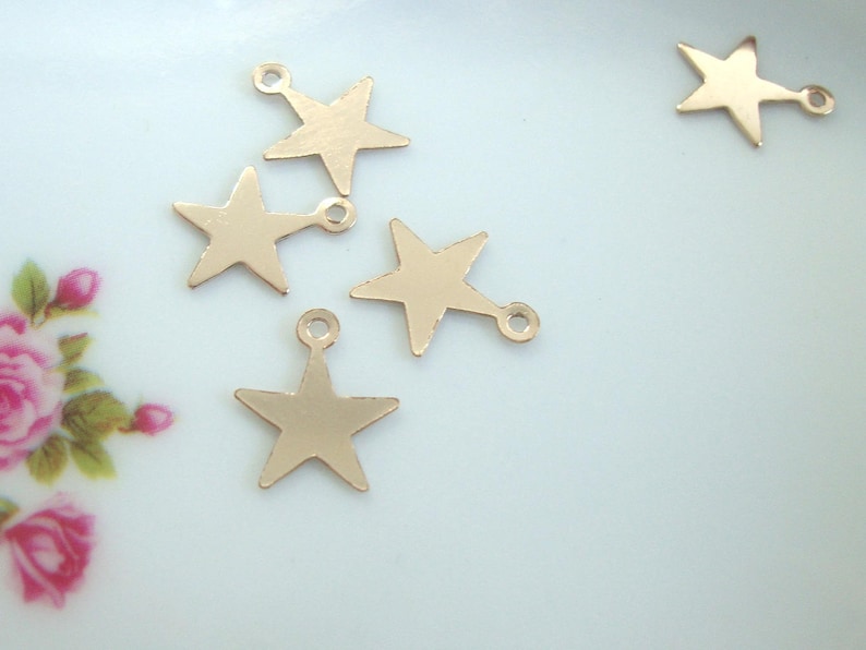 14K Gold Filled Tiny Star Charm 4 pcs PC-0247 8mm
