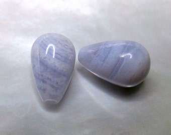 6x10mm, AA+ Blue Lace Smooth Teardrop Briolette Pair, Top Drilled, GS-0486