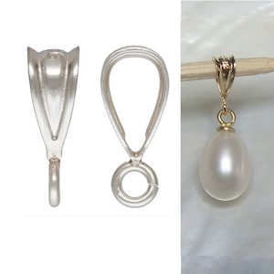 5-10 pcs, 925 Sterling Silver Small Bail, Open Parallel Ring, CC-0266