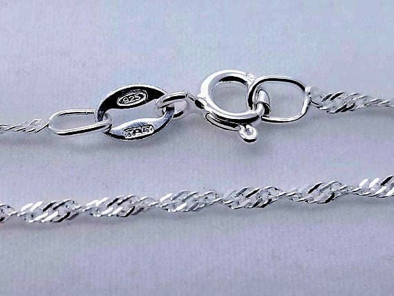 Amberta 925 Sterling Silver 1.5 mm Curb Chain Necklace Length 18 inch / 45 cm (18 Amberta 925 Sterling Silver 1.5 mm Curb Chain Necklace Length 18 inch / 45 cm (18