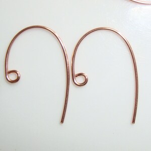 Sterling Silver Bass Clef Ear Wire, Simple Ear Wire,Bulk 20 pcs 20x12mm 20 gauge EW-0025 image 4