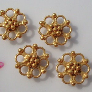 20 pcs, 8x8mm,Gold VermeilBeautiful Flower Connectors, Link (double side) Bali Artisans, CC-0015
