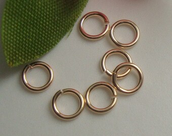 Handmade 24K Gold Vermeil Quality open jump rings, 6mm, 20 gauge, 10 pcs