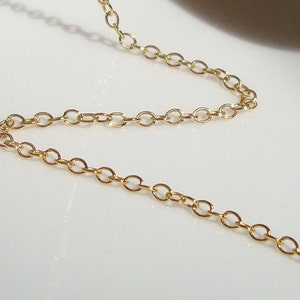 5 ft, 2x1.7mm, 14K Gold Filled Cable Chain, Pretty Popular chain,gcb217 image 1