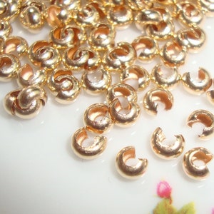 20 pcs, 2.5mm, 14K Gold Filled Crimp Cover bead, CC-0413