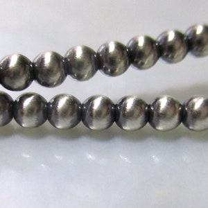 Perlas Navajo de Plata de Ley 925 de 2,5 mm, Espaciadores Redondos Oxidados sin Costuras, Agujero de 1 mm, CC-0436