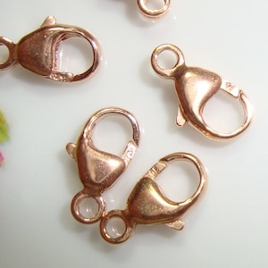 5 pcs, 5x9mm, 14k Rose Gold Filled Oval Trigger Clasp