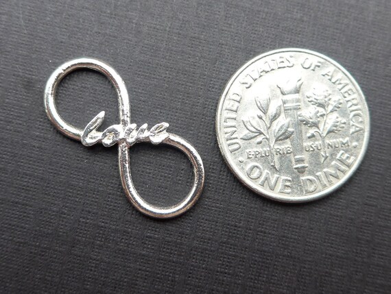 925 Sterling Silver Infinite Love Loop Pendant Charm