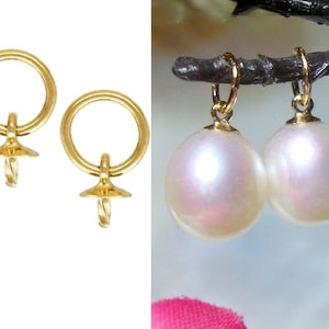 2 pcs, 14K Gold Filled Twist Peg Hooplet With 3mm Cup, Half Drilled Bead Findings, CC-0294