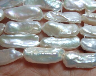 23-27x7-9mm, 1/2 strand, Biwa Fresh Water Pearl, Biwa Freshwater Pearl, Bar Pearl, P-0311