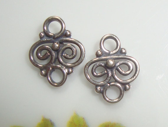 les les les 12 pièces en vrac, 9x7mm, fait à la main or Vermeill minuscules en filigrane petit maillon, PC-0010 900ef3 les les les 12 pièces en vrac, 9x7mm, fait à la main or Vermeill minuscules en filigrane petit maillon, PC-0010 900ef3