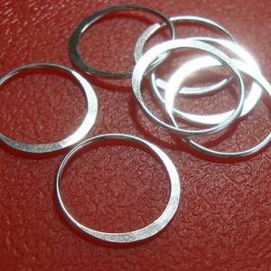 4 pcs, 15mm, 19ga, Gold Vermeil Sterling Silver Eternity Circle Links, Great for Macrame bracelet, CC-0463 image 4