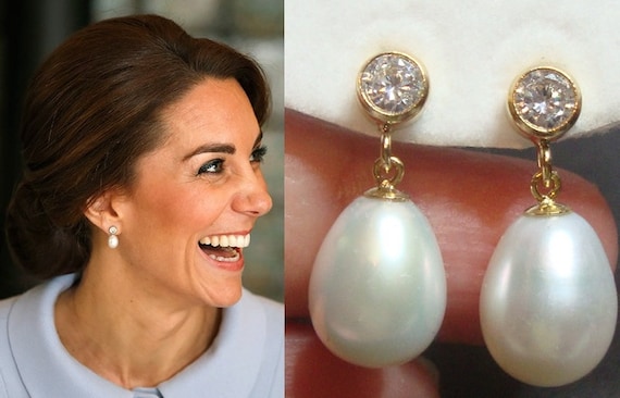 Real teardrop pearl best sale earrings
