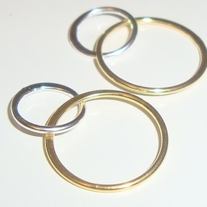 4 pcs,13x20mm, 18K Gold over Sterling Silver Handcrafted 2 circles Link, Infinity Link, Infinity Connector, CC-0267