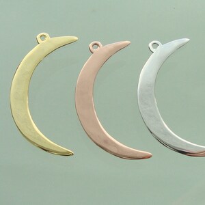 1 pc, 28x15mm, Crescent Moon Pendant, Half Moon Pendant, Beautiful Quality Handmade, High Polished, PC-0124