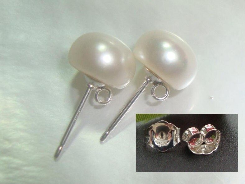 7 Paia Orecchini A Perla In Argento 925, Set Settimanale Ipoallergenico Con Perle Rotonde 8 Mm, Regalo Donna