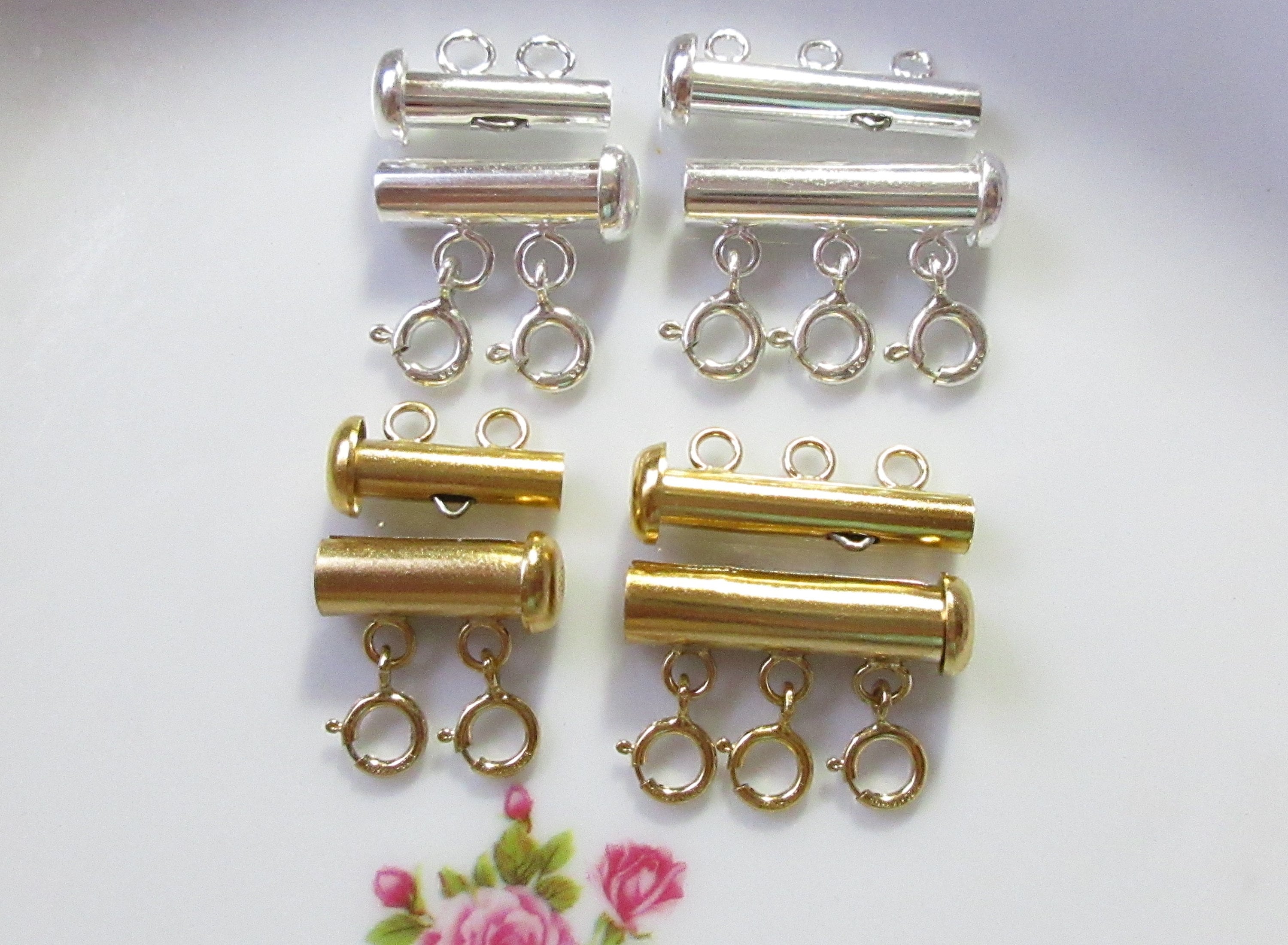 14K Gold Filled Layered Necklace Detangler Sterling Silver Etsy