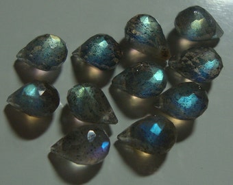 20 pcs - 5-6x3-4mm, AAA Labradorite Lovely Baby Micro Faceted Teardrop Briolettes