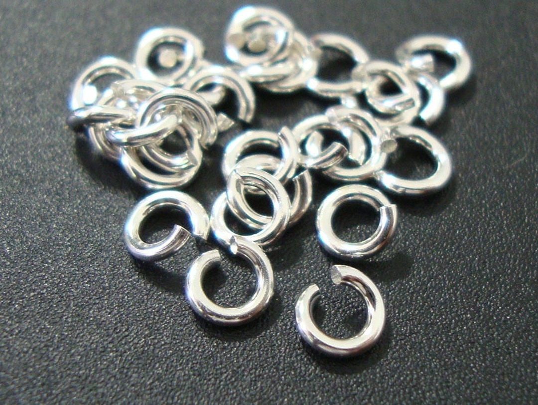 Bulk 20 Pcs, 4mm, 20ga Gauge, Locking Ring, 925 Sterling Silver Click ...