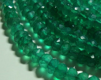 full strand,3.5-4mm, Gorgeous Green Onyx Micro Faceted Rondelle