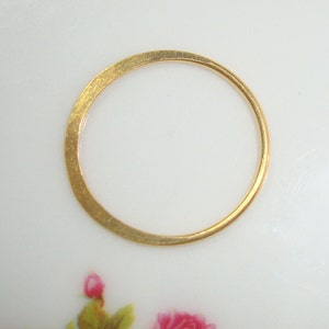 4 pcs, 15mm, 19ga, Gold Vermeil Sterling Silver Eternity Circle Links, Great for Macrame bracelet, CC-0463 image 2