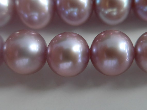 6-7mm, 1/2 strand, True Color Fresh Water Pearl, AAA Natural Mauve Pink Round FreshWater Pearl, Natural Color
