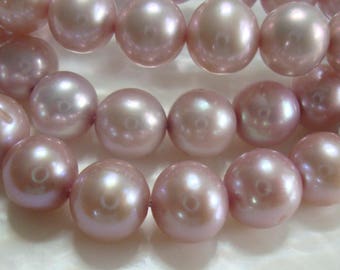 1/2 strand, 7.5 Inch strand, 32 pcs, 6-7mm, True Color Fresh Water Pearl, Natural Mauve Pink Round FreshWater Pearl, Natural Color