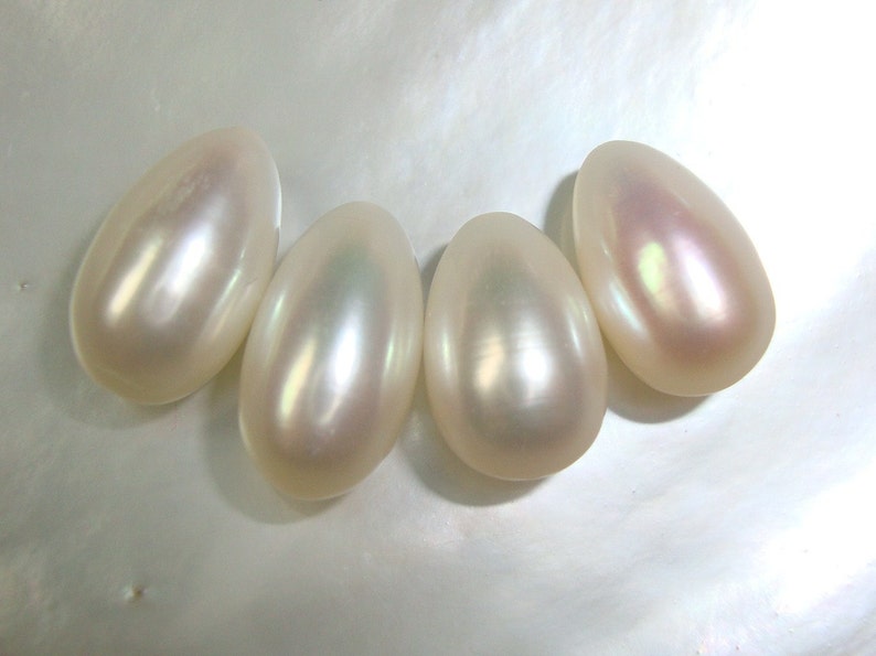 30/% off  8 pcs,9-10x7-8mm Freshwater Pearl Fresh Water Half Drilled Pearl Lustrous Gorgeous White Pearls Drop Shape