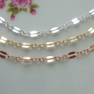 Beautiful Dapped Chain, Long and Short Chain, Choker Chain, 14K Gold Filled, 14K Rose Gold Filled, Sterling Silver, LC1