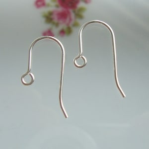 10 pcs, 925 Sterling Silver Small French Ear Wire, 20x10mm, 20.5 gauge, EW-0108