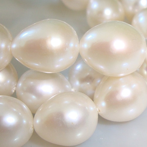 Lustrous Genuine Round Fresh Water Pearls Creamy White - Etsy