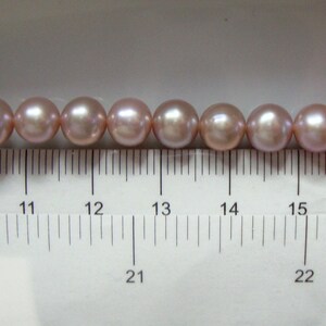 12 pearls, Round Freshwater Pearl, True color, Metallic luster Mauve Pink Fresh Water Pearl, MP78 image 4