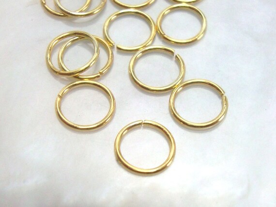 Vermeil-18k Gold Plated Over Sterling Silver Open Jump Rings 22ga 6mm 20pcs