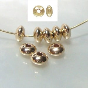 10-20 pcs, 3.6x2mm, 14k Gold Filled Saucer Bead Spacer, CC-0201