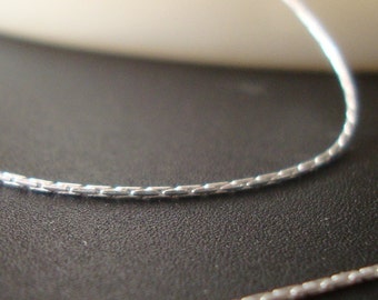 5 ft, 925 Sterling Silver 0.5mm Beading Chain, Flexible Chain, Tarnish Resistant