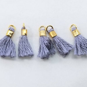 10 Stück, Kleine violette Quaste, 13 x 7 mm, TC-0008