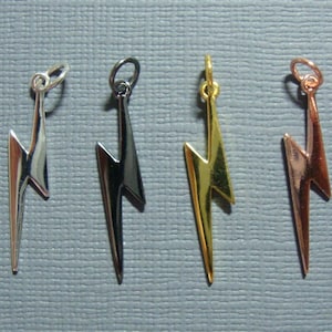 Lightning Bolt Pendant, Bolt Pendant, lighting bolt charm,high Polished, Shine like Lighting, PC-0015
