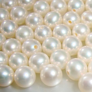 La Belleza Round Pearls, Sew on Pearls,3mm-10mm Pears,white,ivory,black  Pearls 200g/lot 