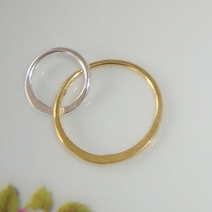 4 pcs, 13x20mm, 18K Gold over Sterling Silver Handcrafted 2 circles Link, Infinity Link, Infinity Connector, CC-0267