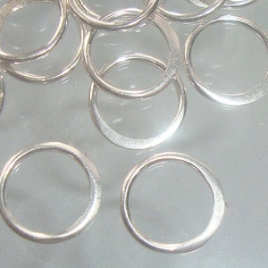 925 Sterling Silver Eternity Circle Link, 9x1mm, 6 pcs, Minimalist Popular item for Macrame bracelet image 4