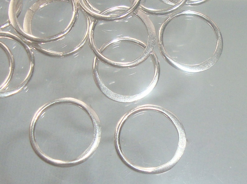 925 Sterling Silver Eternity Circle Link, 9x1mm, 6 pcs, Minimalist Popular item for Macrame bracelet image 4