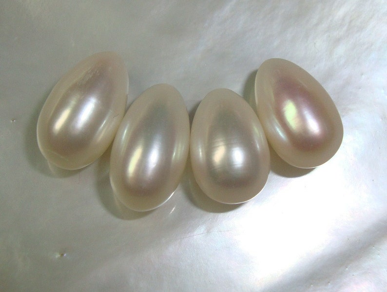 30/% off  8 pcs,9-10x7-8mm Freshwater Pearl Fresh Water Half Drilled Pearl Lustrous Gorgeous White Pearls Drop Shape