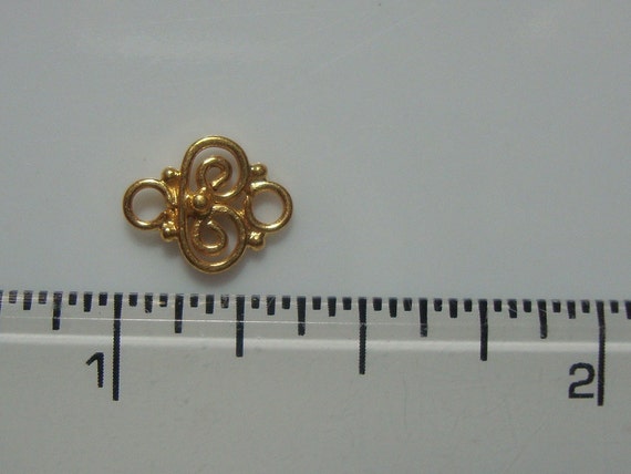 les les les 12 pièces en vrac, 9x7mm, fait à la main or Vermeill minuscules en filigrane petit maillon, PC-0010 900ef3 les les les 12 pièces en vrac, 9x7mm, fait à la main or Vermeill minuscules en filigrane petit maillon, PC-0010 900ef3