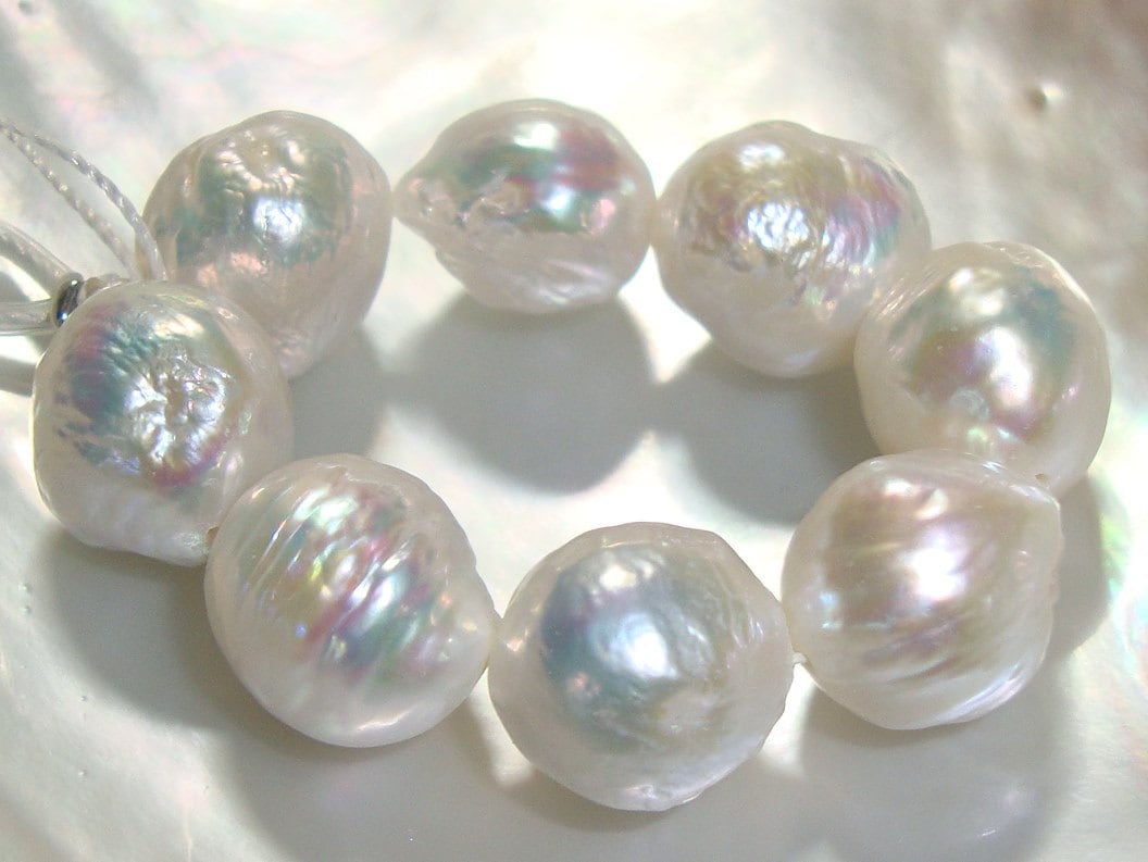 8 Pcs, 12.5-13.5mm, Kasumi Like Ivory Creamy White