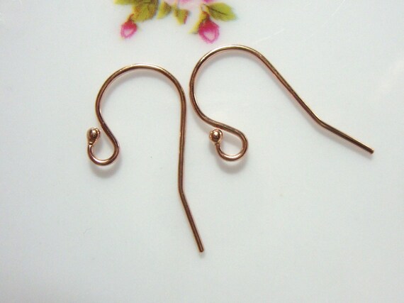 バルク 20 ペア、20 x 12 mm、2 mm ボール、21 ゲージワイヤー、14k