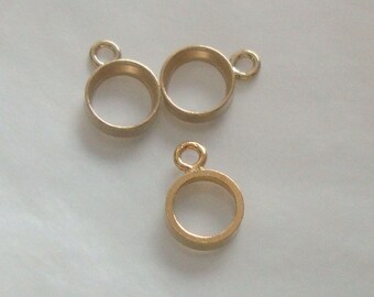 2 pcs, 14K Gold Filled Bezel 4mm Round Drop setting, CC-0048