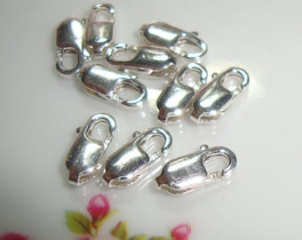 Bulk 50 pcs, 3x8mm, 925 Stamped Sterling silver Lobster Claw Clasp